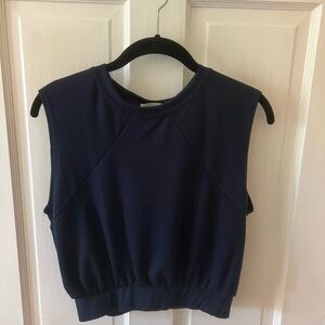 Navy Sleeveless Women's Top